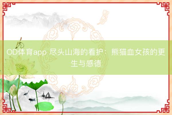 OD体育app 尽头山海的看护：熊猫血女孩的更生与感德