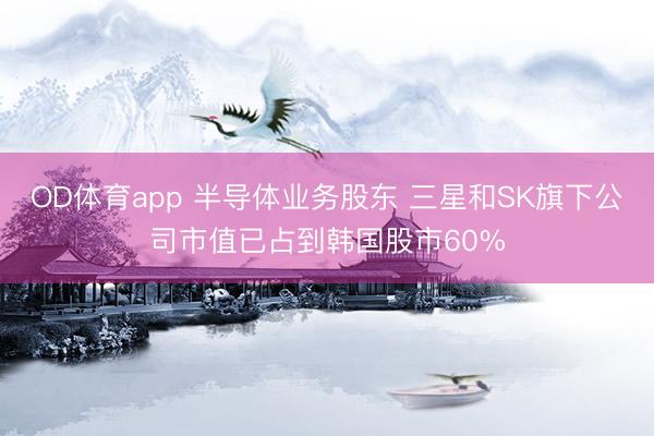 OD体育app 半导体业务股东 三星和SK旗下公司市值已占到韩国股市60%