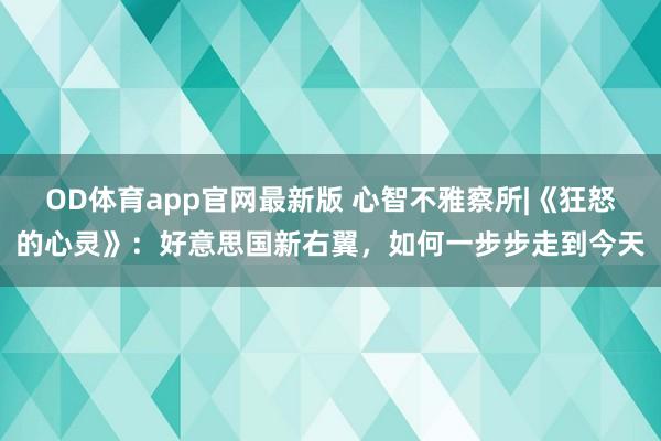 OD体育app官网最新版 心智不雅察所|《狂怒的心灵》：好意思国新右翼，如何一步步走到今天