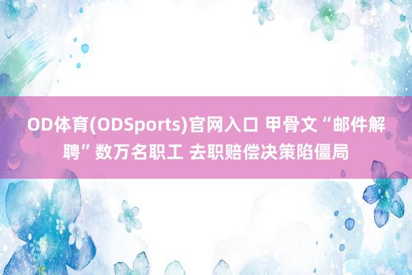 OD体育(ODSports)官网入口 甲骨文“邮件解聘”数万名职工 去职赔偿决策陷僵局
