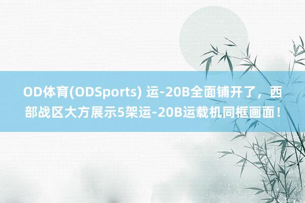 OD体育(ODSports) 运-20B全面铺开了,西部战区大方展示5架运-20B运载机同框画面!
