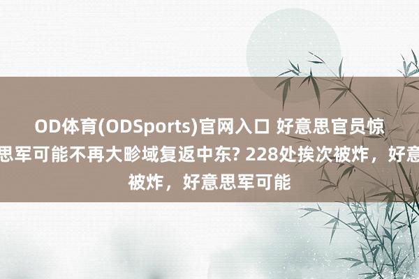 OD体育(ODSports)官网入口 好意思官员惊奇：好意思军可能不再大畛域复返中东? 228处挨次被炸，好意思军可能
