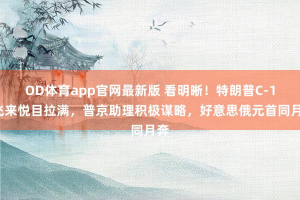 OD体育app官网最新版 看明晰！特朗普C-17飞来悦目拉满，普京助理积极谋略，好意思俄元首同月奔