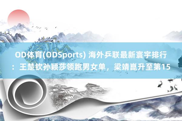OD体育(ODSports) 海外乒联最新寰宇排行：王楚钦孙颖莎领跑男女单，梁靖崑升至第15