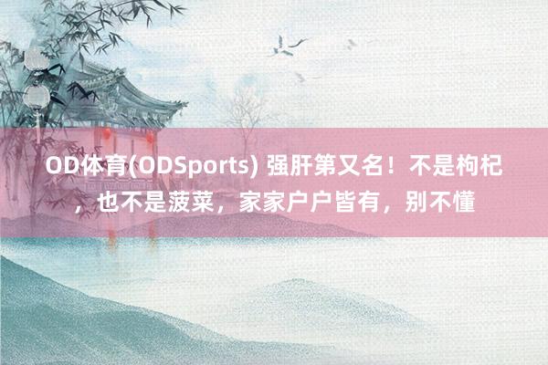 OD体育(ODSports) 强肝第又名!不是枸杞,也不是菠菜,家家户户皆有,别不懂