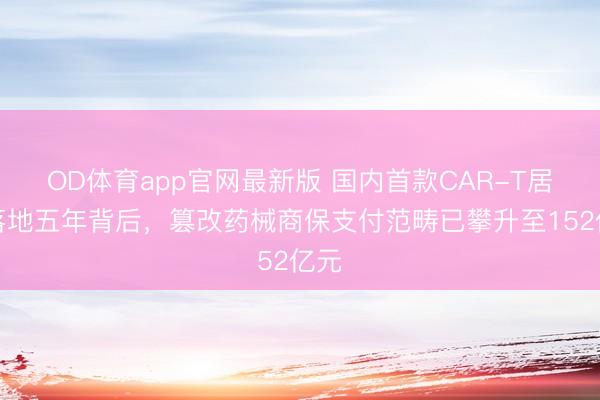 OD体育app官网最新版 国内首款CAR-T居品落地五年背后，篡改药械商保支付范畴已攀升至152亿元