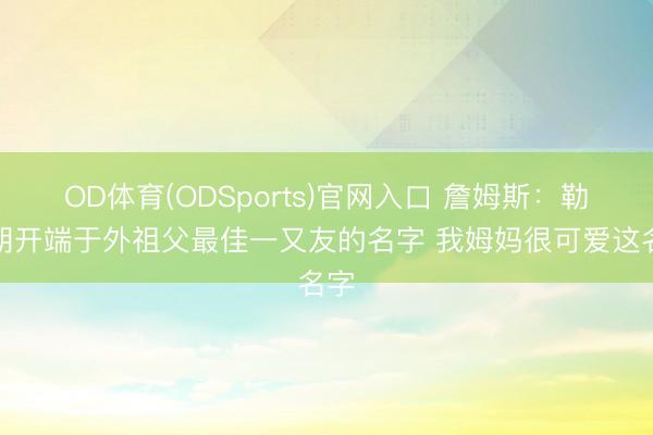 OD体育(ODSports)官网入口 詹姆斯：勒布朗开端于外祖父最佳一又友的名字 我姆妈很可爱这名字