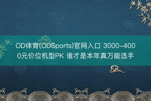 OD体育(ODSports)官网入口 3000-4000元价位机型PK 谁才是本年真万能选手