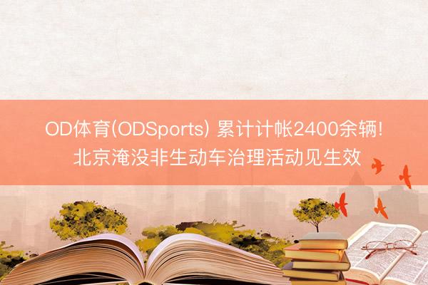 OD体育(ODSports) 累计计帐2400余辆! 北京淹没非生动车治理活动见生效