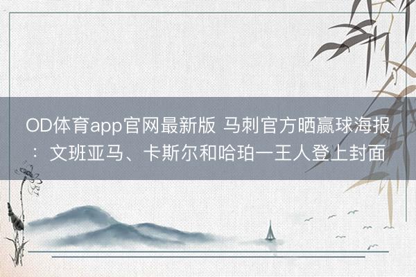 OD体育app官网最新版 马刺官方晒赢球海报：文班亚马、卡斯尔和哈珀一王人登上封面