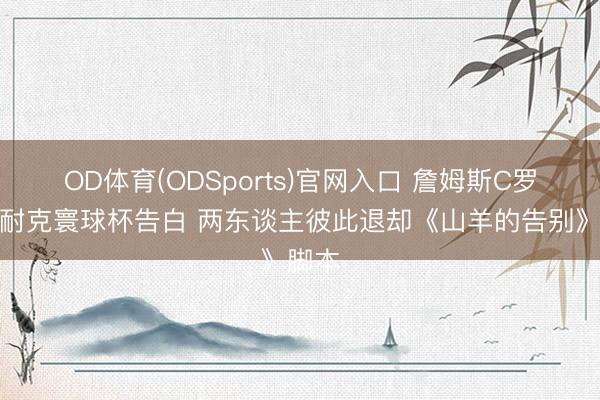 OD体育(ODSports)官网入口 詹姆斯C罗亮相耐克寰球杯告白 两东谈主彼此退却《山羊的告别》脚本