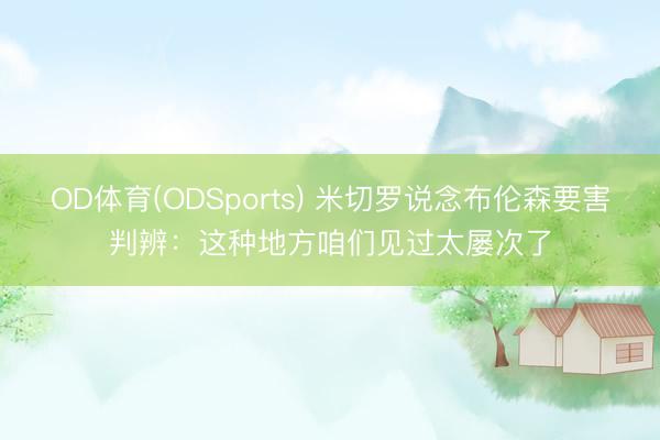 OD体育(ODSports) 米切罗说念布伦森要害判辨：这种地方咱们见过太屡次了