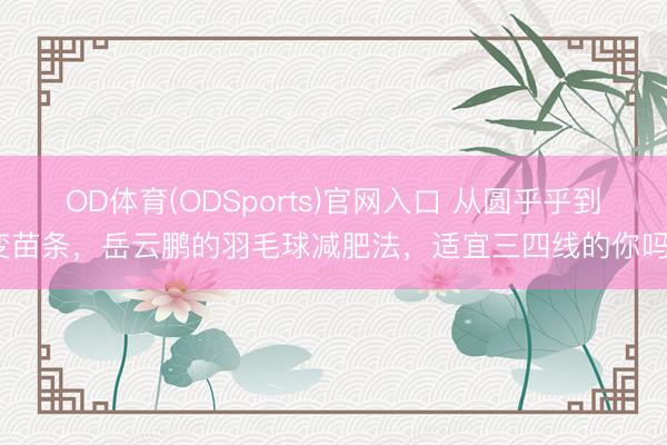 OD体育(ODSports)官网入口 从圆乎乎到变苗条，岳云鹏的羽毛球减肥法，适宜三四线的你吗？