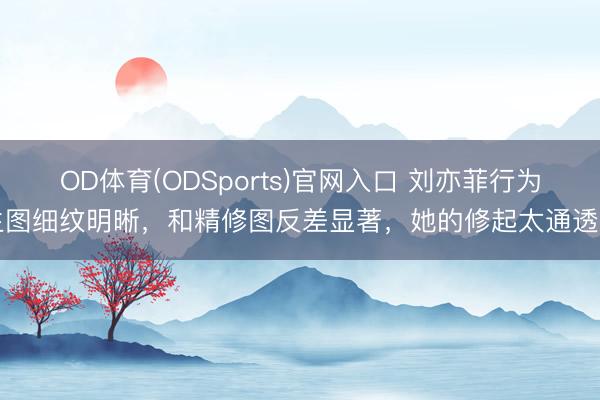 OD体育(ODSports)官网入口 刘亦菲行为生图细纹明晰,和精修图反差显著,她的修起太通透了